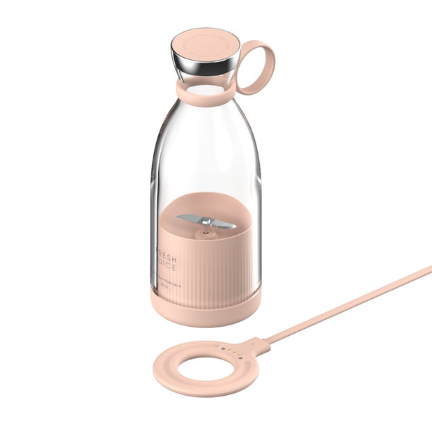 HomeGlow™ GlowJuice Portable USB Blender Bottle – 350ML Rechargeable Smoothie Maker