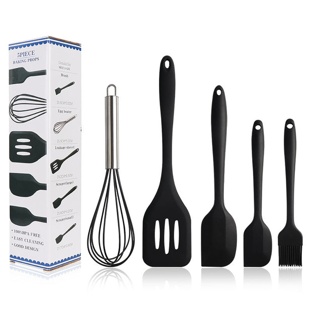 HomeGlow™ Premium 5-Piece Silicone Kitchen Utensil Set