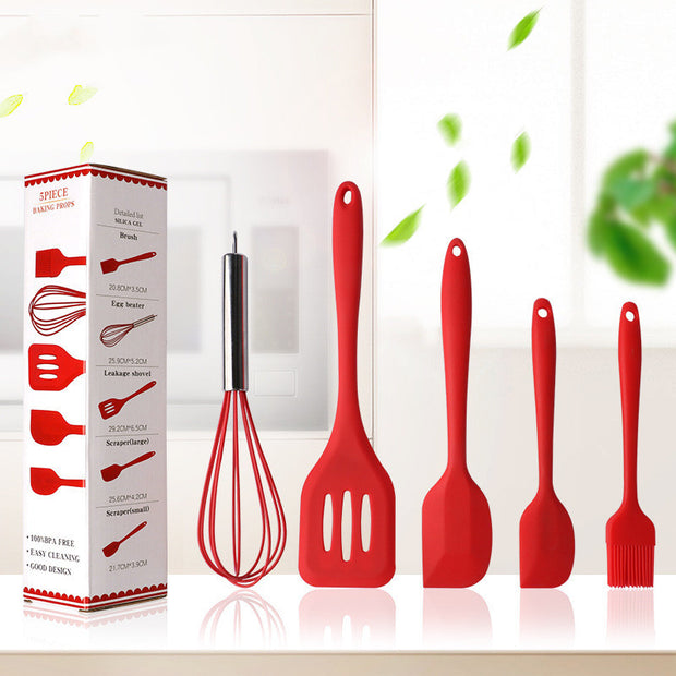 HomeGlow™ Premium 5-Piece Silicone Kitchen Utensil Set