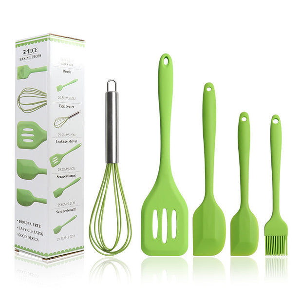 HomeGlow™ Premium 5-Piece Silicone Kitchen Utensil Set