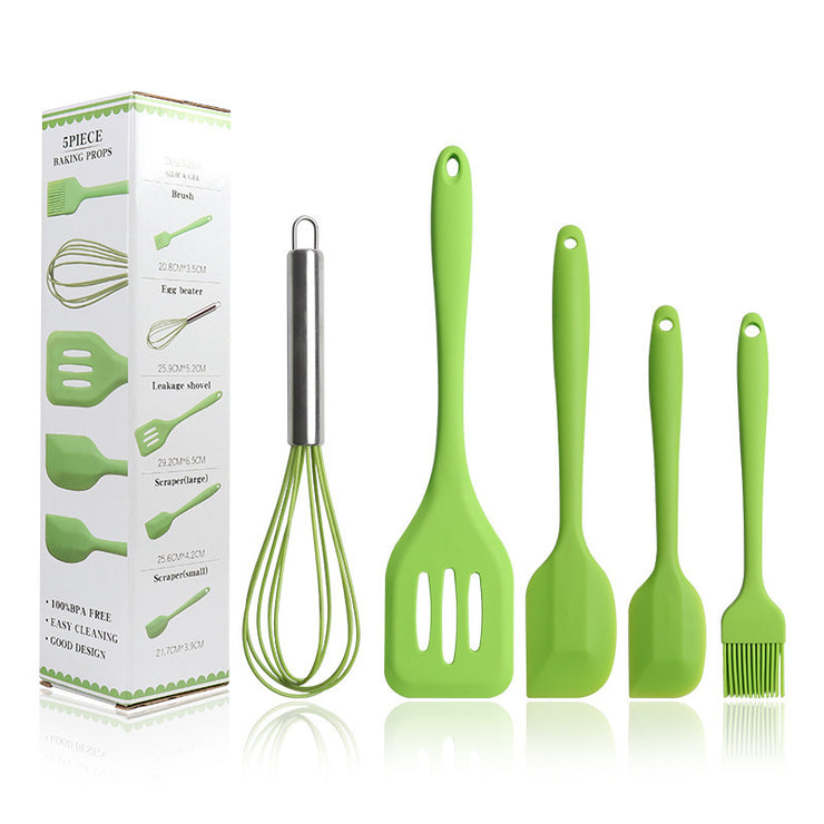 HomeGlow™ Premium 5-Piece Silicone Kitchen Utensil Set