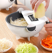 HomeGlow™ MasterPrep 7-in-1 Multi-Function Vegetable Slicer & Drain Bowl