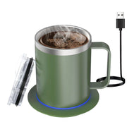 HomeGlow™ LuxeTherm Self-Heating Mug – Double-Layered Stainless Steel Smart Insulation Cup