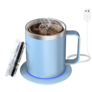 HomeGlow™ LuxeTherm Self-Heating Mug – Double-Layered Stainless Steel Smart Insulation Cup